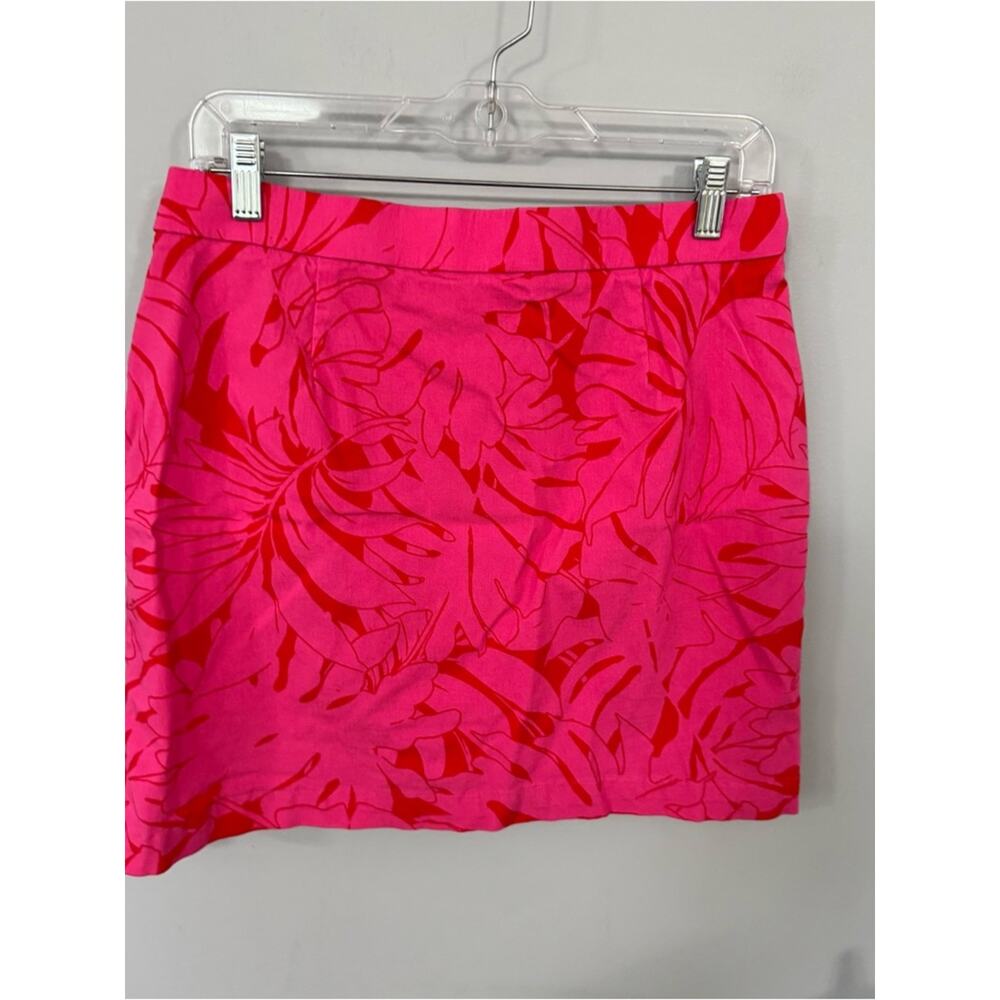 Rafaella Bright Pink & Red Tropical Floral Skirt Skort Women’s Size Medium - Picture 2 of 7